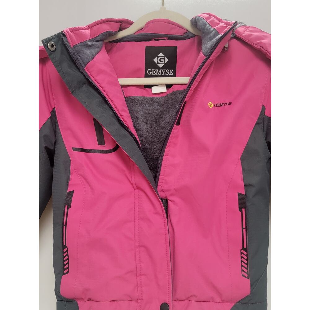 GEMYSE Fuschia Thick Coat Faux Fur Lined Size 6/7 Girls